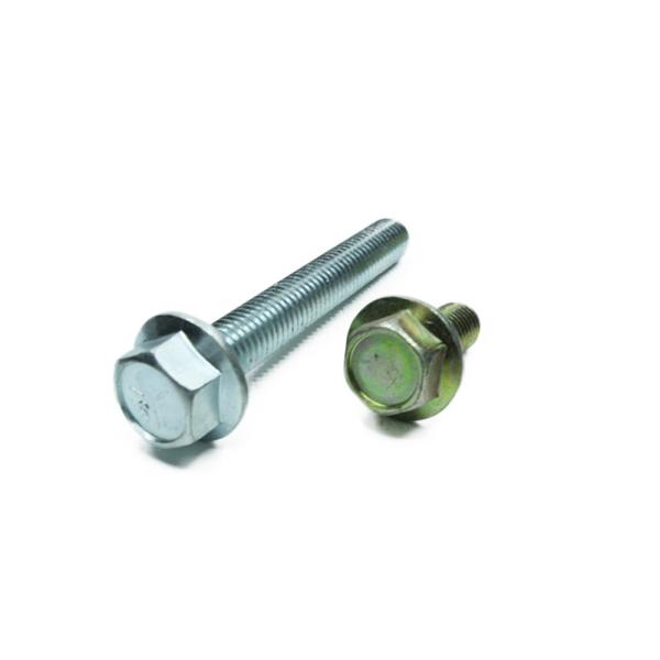 Carbon steel Class4.8 Zinc Plated M6 M8 M10 Serrated Hex Flange Bolts