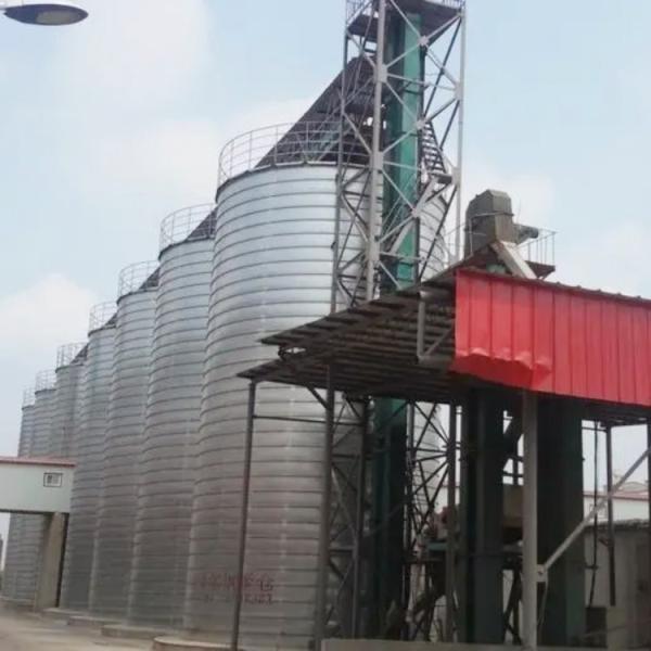 Spiral Steel Storage Silo Tank For Grain , Cement Storage Silo Corrosion Resistant