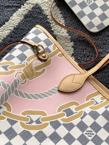 Tahiti limitou sacos marcados feitos sob encomenda Louis Vuitton Neverfull quadriculado milímetro