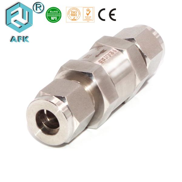 316 Air Compressor Check Valve With Ferrule OD Connector 20.6 Mpa 2μm~40μm