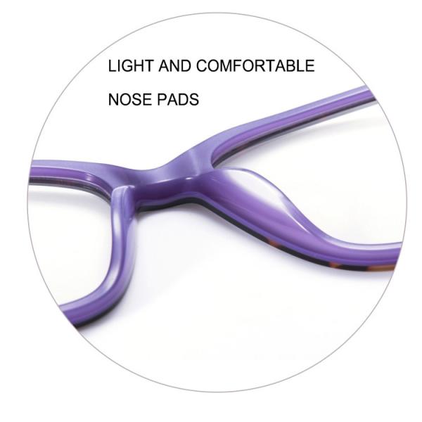 Cat Eye Women Computer Glasses Acetate Metal Spectacle Frame