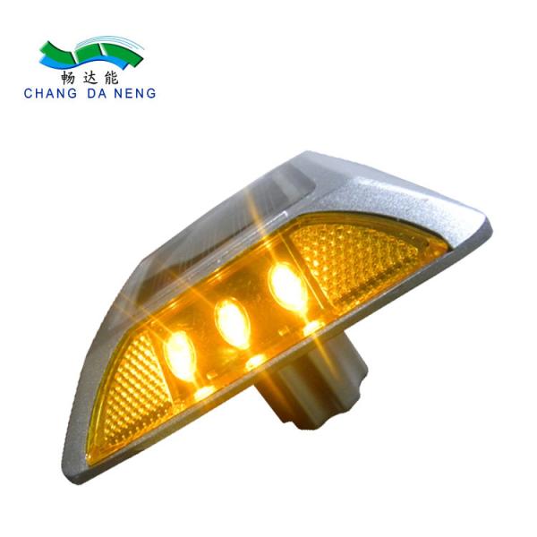 IP68 Waterproof Solar Spike LED Cast Aluminum Reflector Road Traffic Guidance Lights With Feet