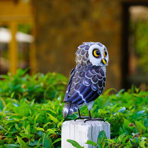 Metal personalizado Owl Yard Art Creative da jarda do metal ornamento vivos
