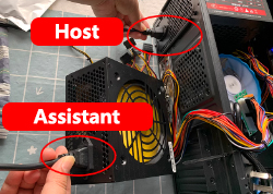 ATX2ATX-N03 Двойной адаптер питания ATX 24Pin до 4Pin SATA Power Sync Starter Card Extension Cable Riser Adapter