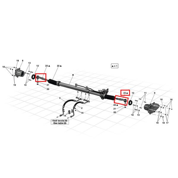 Pour la Ferrari 458 488 F12 FF Californie Rodes de direction extérieures à la corde à roulettes, tête à billes, extrémité de la roue OEM 250196