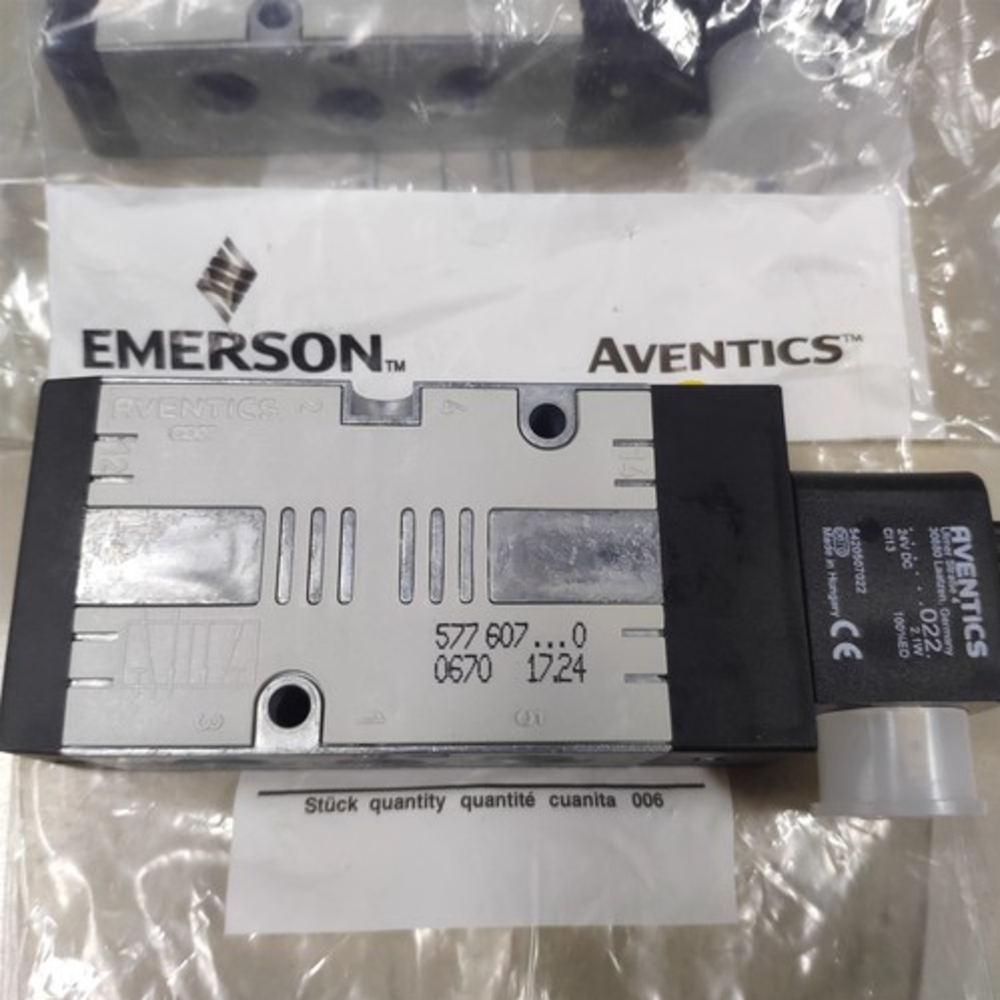 Bistable Latching Air Solenoid Valve G1/4 AVENTICS 5776275280 5/2‑Way Double Coil 230V AC CD07 1200 L/min Flow Capacity