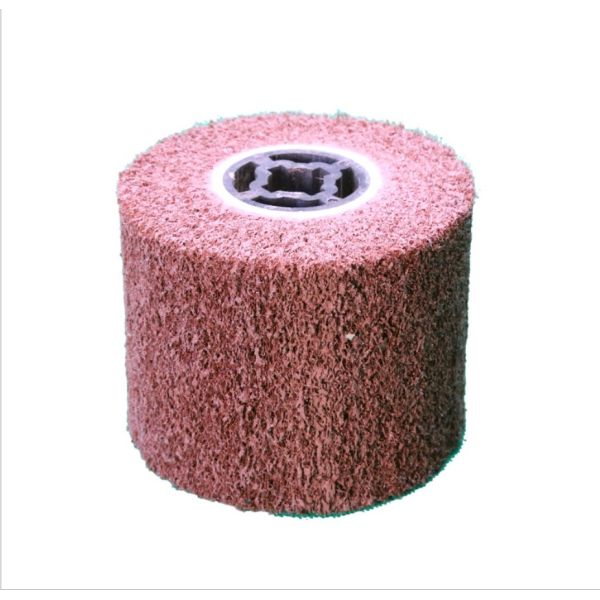 high quality None woven abrasive wheel Abrasive Wire Drawing Wheel with Keyhole Arbor OEM fiber polishing wheel 120*100*19mm