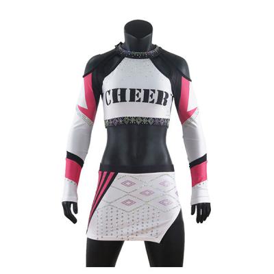 Os uniformes feitos sob encomenda do elogio do cristal de rocha/a prática Cheerleading tela de Lycra vestem-se