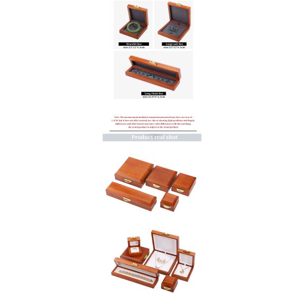 Boîte à bijoux en bois pour bracelet Ensemble d' anneaux de collier