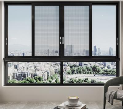High And Low Rail 6063 Aluminium Sliding Windows With Bearing Pulley