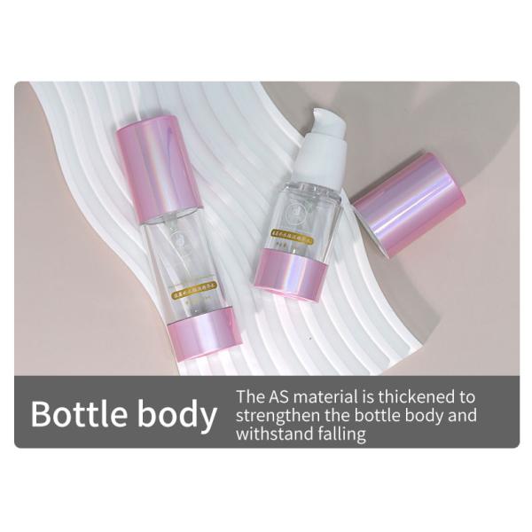 100 ml de Rose Gold Cosméticos Botellas de bomba de plástico Conjunto de botellas sin aire para el cuidado facial Esencia de loción 100 ml Volumen industrial