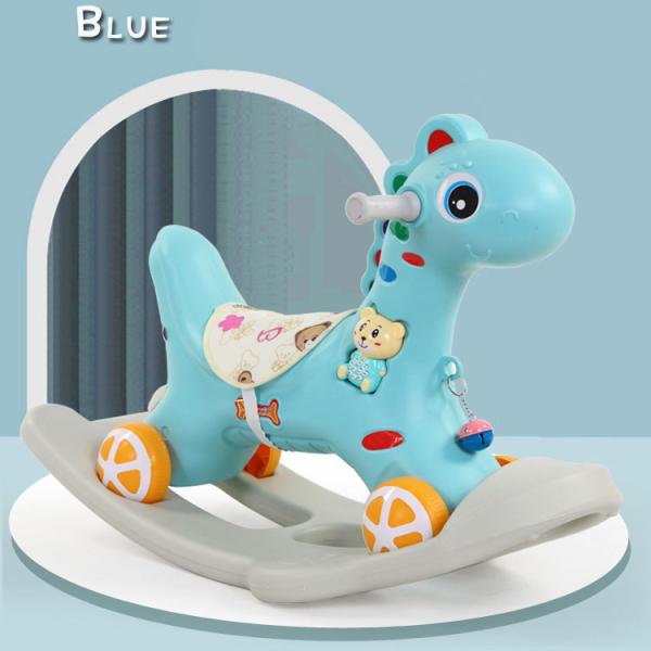 Indoor Outdoor Activities Play Nursery Child Birthday Gift PVC Rocking Horse for Baby Toddler
