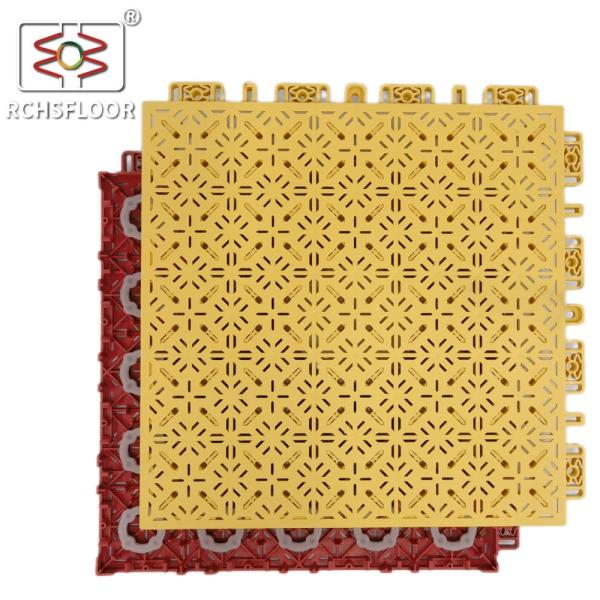 Anti Slip Multi Sport Interlocking Tiles Basketball Court Plastic Tiles 600g/Pc