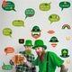 CMYK Home Decorations Adhesive Paper Stickers Holiday Party Hat 3d Pvc Wall Sticker