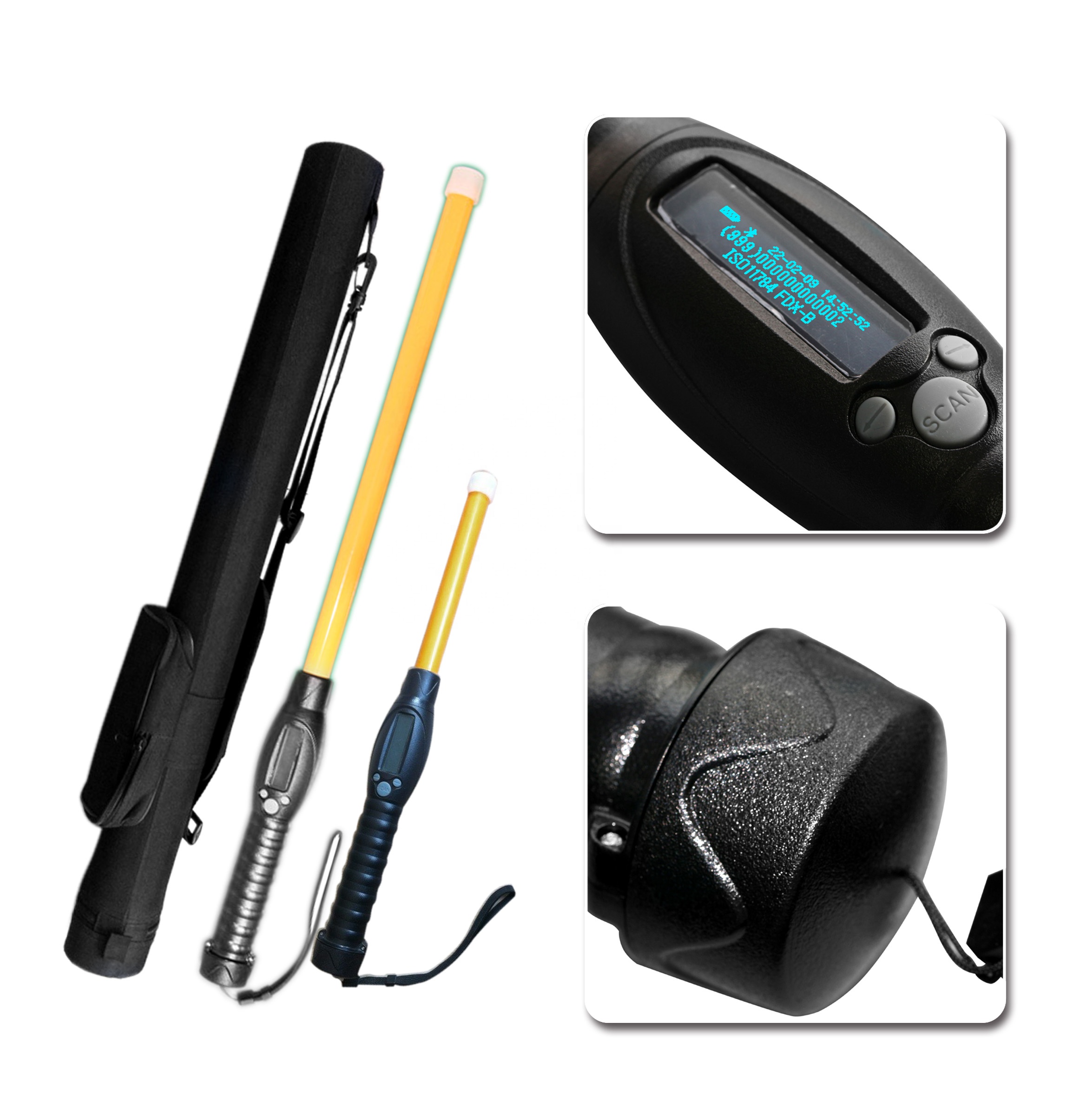 FOFIA PT280 RFID Stick Reader Handheld Multifunctional 128x32 OLED Screen 10-20m Reading Distance USB For ISO 11784/5