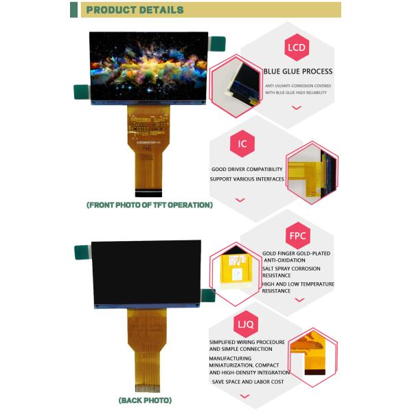 2.69inch 1280 * 720 Projector TFT LCD Screen FOG Panel No Backlight