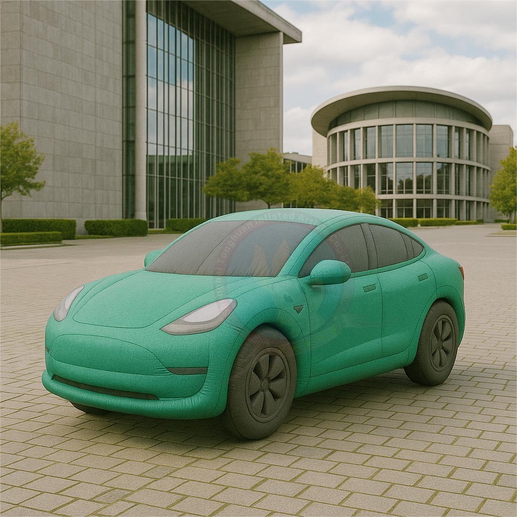 Inflatable Car Model Giant Vehicle Display Structure With Logo Printing Body Artwork and Realistic Shape Details for Brand Promotion Projects