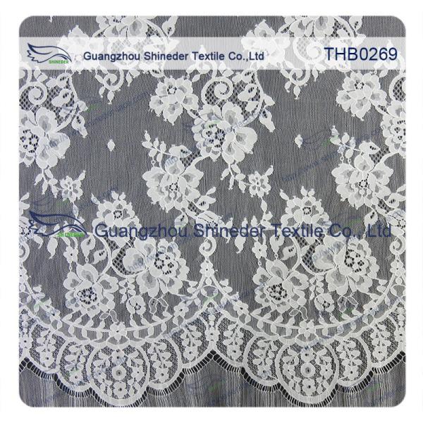 Countless flowers  3*1.5m size  100% nylon chantilly lace fabric for Wedding dress