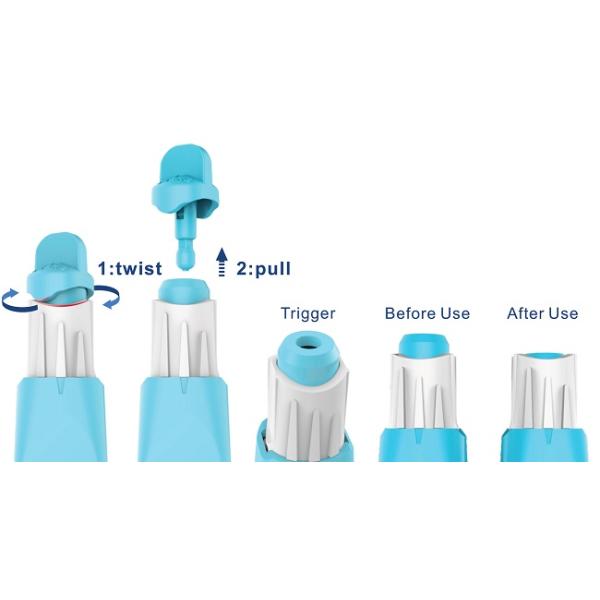 Ланцет крови 26G безопасности с 3 глубинами 1.3mm 1.8mm 2.3mm для диагностик крови