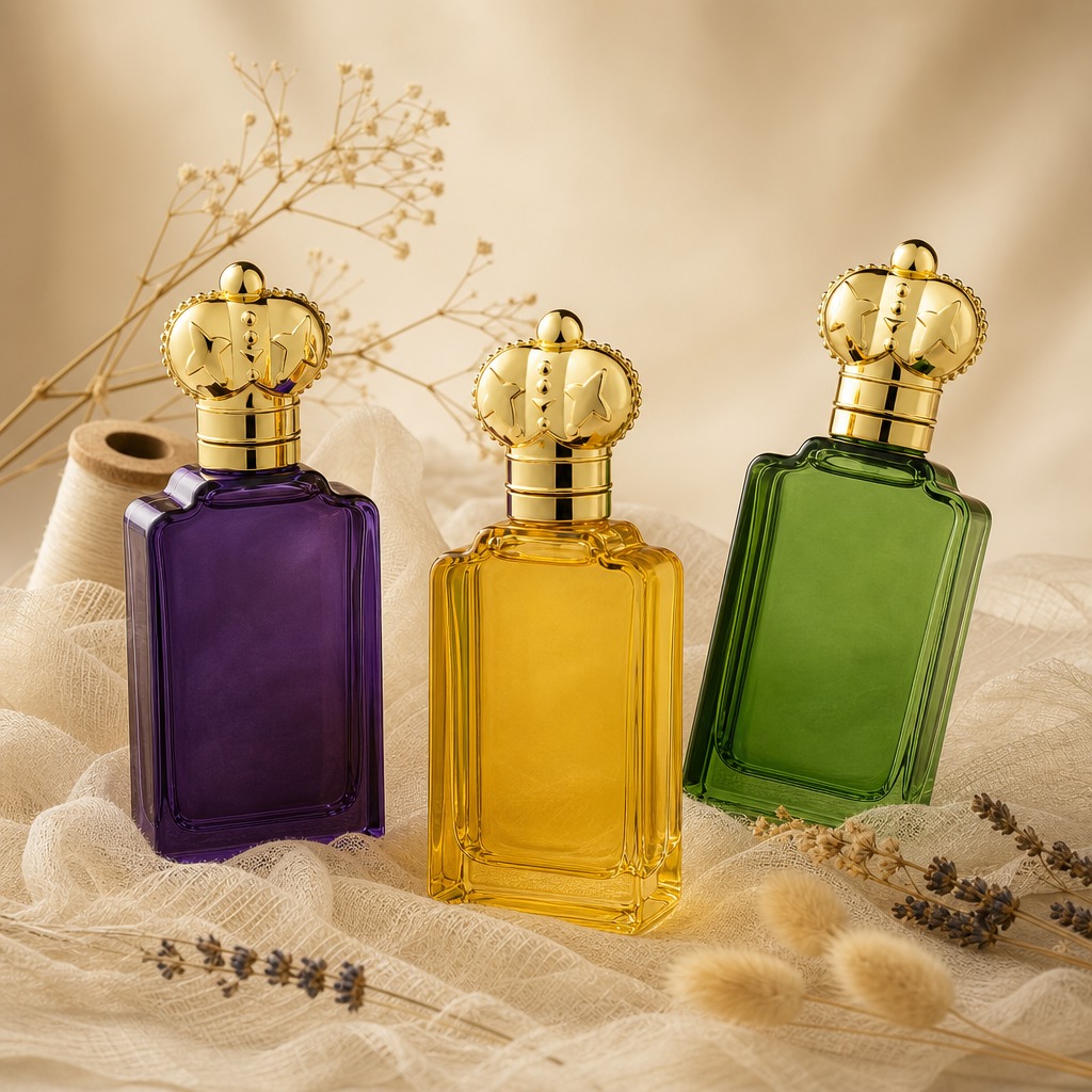 50ml Glass Perfume Bottles Luxury Rectangular Custom Wholesale With Crown Cap