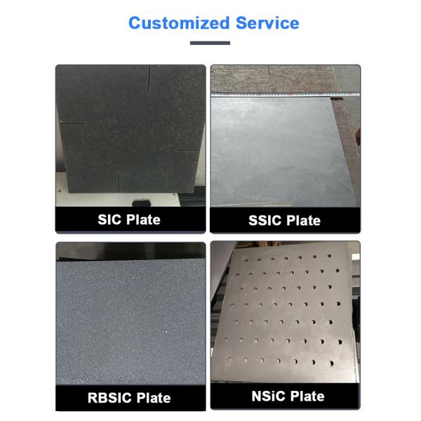 Recrystallized Silicon Carbide Plate RSIC SiSiC Refractory Ceramic Plate High Temperature SiC Sanitary Ware Kiln Furniture