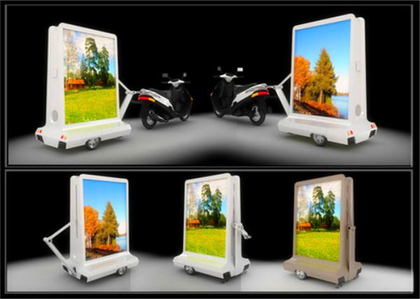 Waterproof P4 Full Color Mobile LED Screen For Taxi With 4g / Wifi Wireless Control