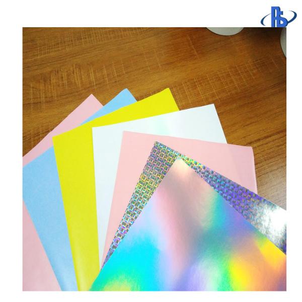 Waterproof Holographic Vinyl Eggshell Sticker Paper , Custom Tamper Evident Labels