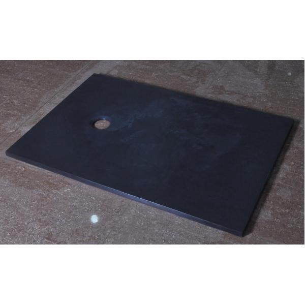 Bases de piedra de la ducha de Polymarble del efecto, certificación negra del SGS del CE de las bandejas de la ducha