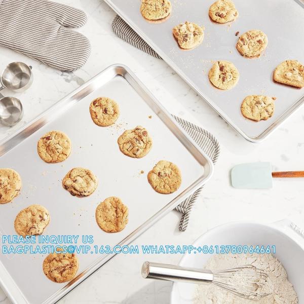 Wholesale Quater Half Full 18 X 26 Inch Aluminum Baking Pan Cookie Bread Baking Tray Oven Bake Tray Bakery Bakeware