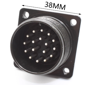 17-core Servo Motor Connector Aviation Plug with US Military Standard and Silver Gold Plated Pins