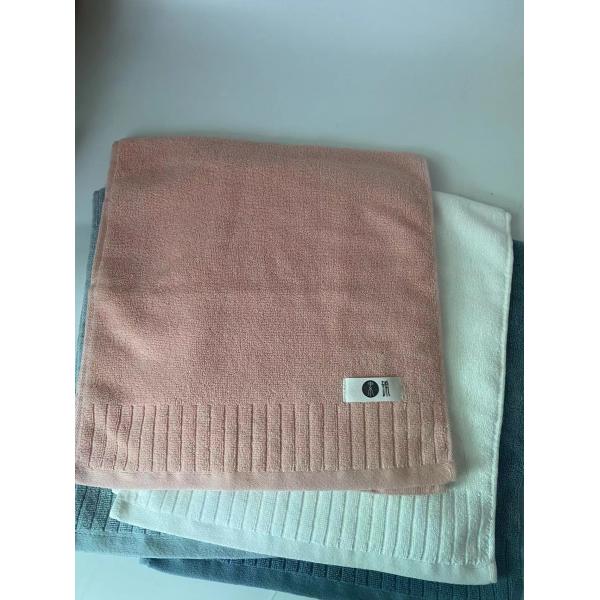 Toalla de baño de algodón suave y lujosa con doble cara de extremo de la hebra de diseño de rayas simples