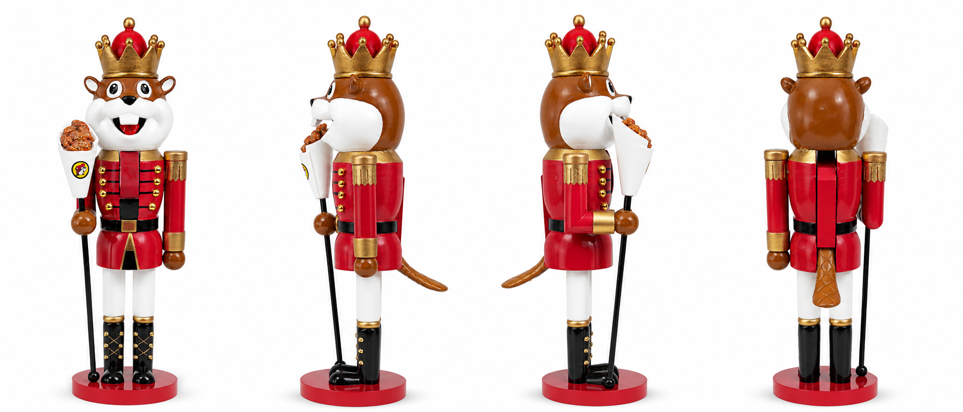 Custom Red Gold Royal Animal Nutcracker for Christmas Display