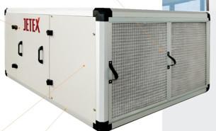 Système de refroidissement à débit d'air pour centrale de traitement d'air (AHU) montée au sol horizontalement pour bâtiments industriels