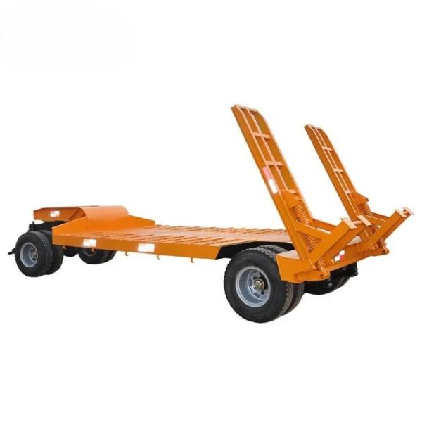 Hydraulic Ramp System Low Bed Draw Bar Full Trailer For Sale