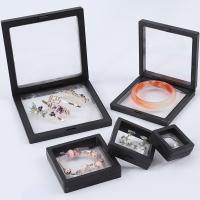 Boîtes d'affichage de bijoux de luxe noirs Boîtes de protection en plastique avec film PE pour bijoux