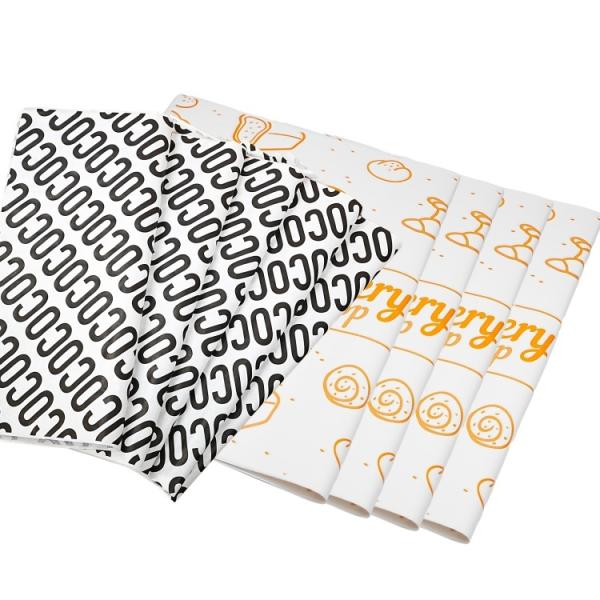 Eco-friendly customized biodegradable greaseproof paper hamburger sandwich packaging paper
