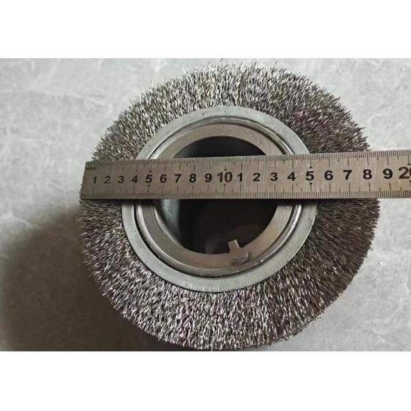 185mm Diameter Industrial Stainless Steel Wire Roller Brush with Double Keyseat