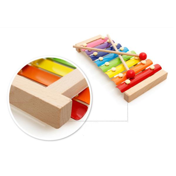 Xilófono de madera Toy Music Instrument Non Toxic de los niños unisex del bebé