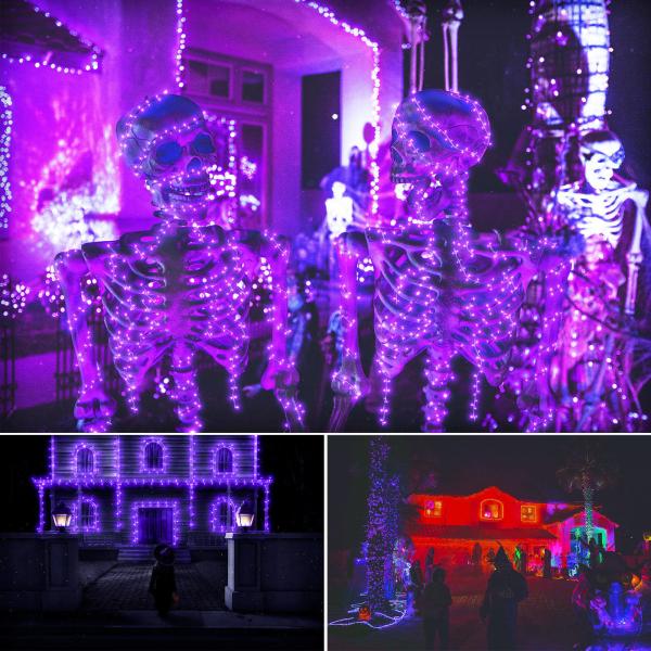 72ft 200 Beads Solar Striming Light Purple SMD0603 For Halloween Decoration