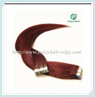 Tape Hair extension 16-28L,100s/pack 99J# color Straight malaysian virgin hair