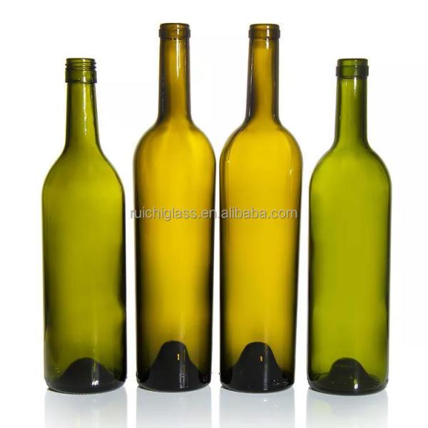500ml/750ml/1500ml Bordeaux Borgoã Hock Verde Garrafa de Vidro Luminoso para Vinho