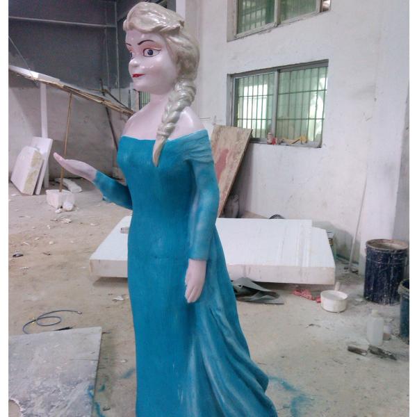 frozen character princess cartoon  statue life size fiberglass  as decoration in park