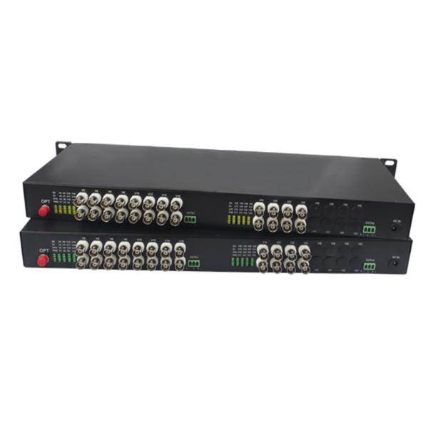 1U Rack Mounted Fiber Optic Media Converter / Fiber Optic Video Converter