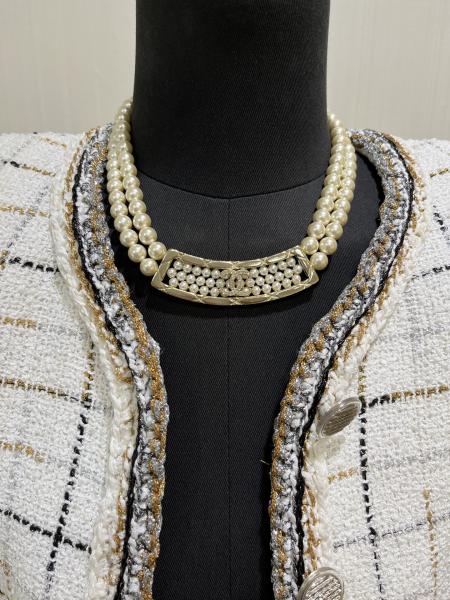 Light Gold Fine Jewelry Necklaces Sophisticated 40cm Length With Pearls