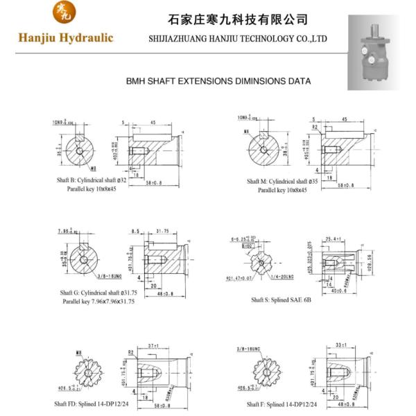 Moteur hydraulique à vitesse réduite BMH500 de la foreuse 10039180/10147632/RB0400000 de moteur