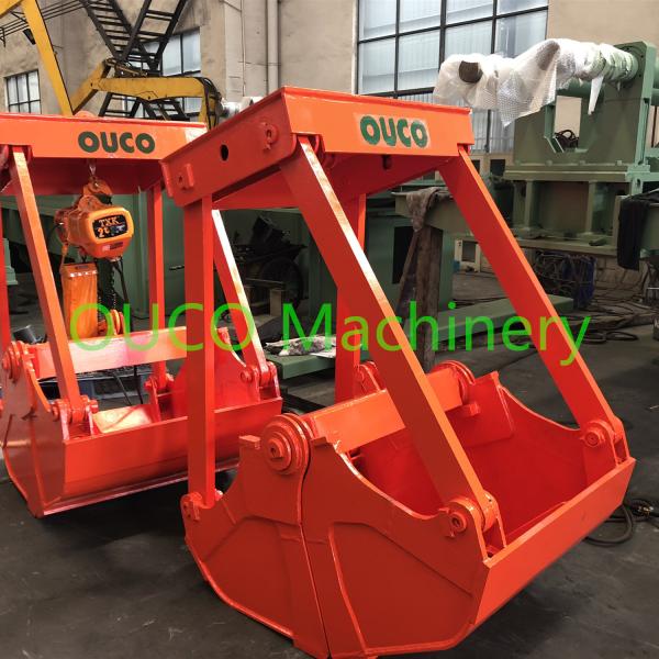Electric Hoist Type Clamshell Crane Bucket For Bulk Cargo Portable Design