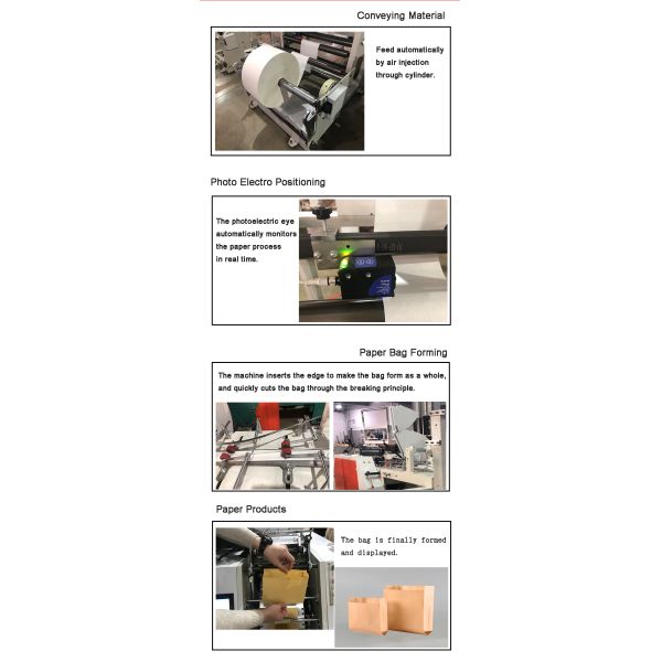 Bag Sealing And Cutting Machine Kraft Paper Bag Making Machine With 420 To 600 Mm Bag Width And 400 Mesh Ceramic Printing Roller
