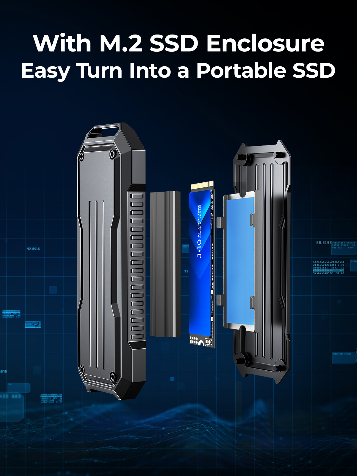 Высокая емкость 128G SSD Хранение -40°C до 85°C Скорость чтения до 1800 МБ/с