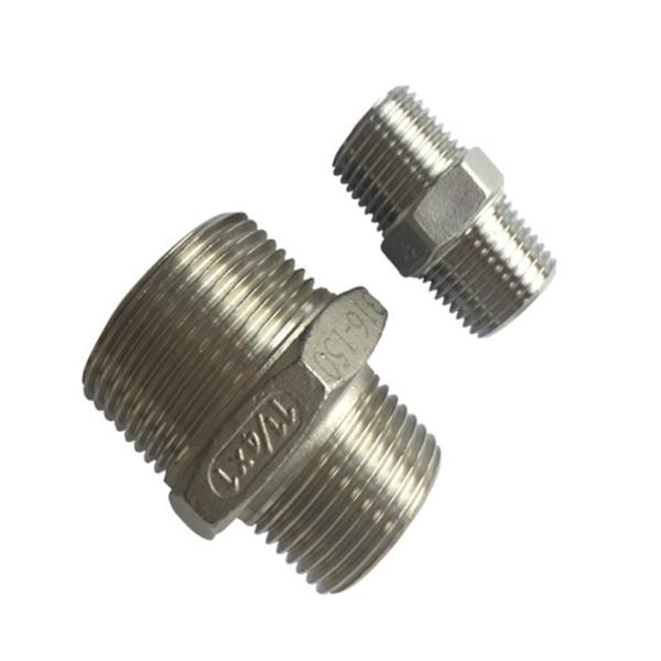 Reducing Hexagonal  Nipple Stainless Steel Pipe Fitting BSPT  NPT JIS Thread