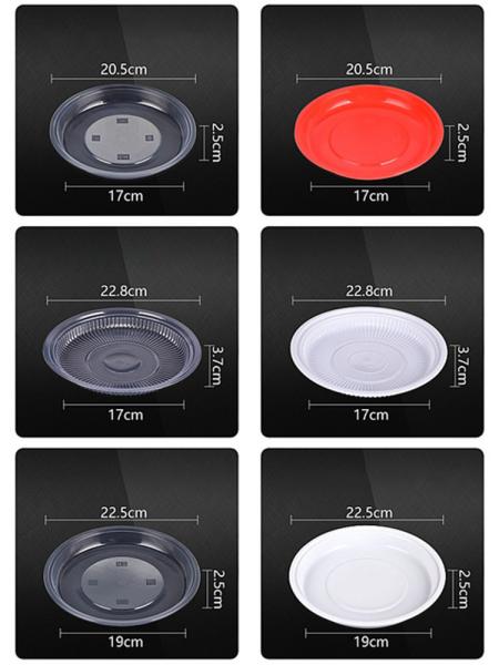 Disposable Eco-Friendly Material Durable Heat Plastic Plates & Dishes Round Plate